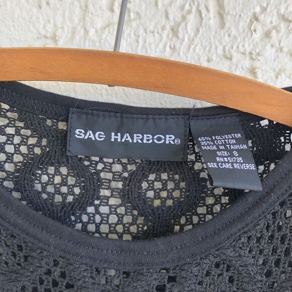 Sag Harbor Macrame Crochet Cotton Top Womens Size - Picture 3 of 4